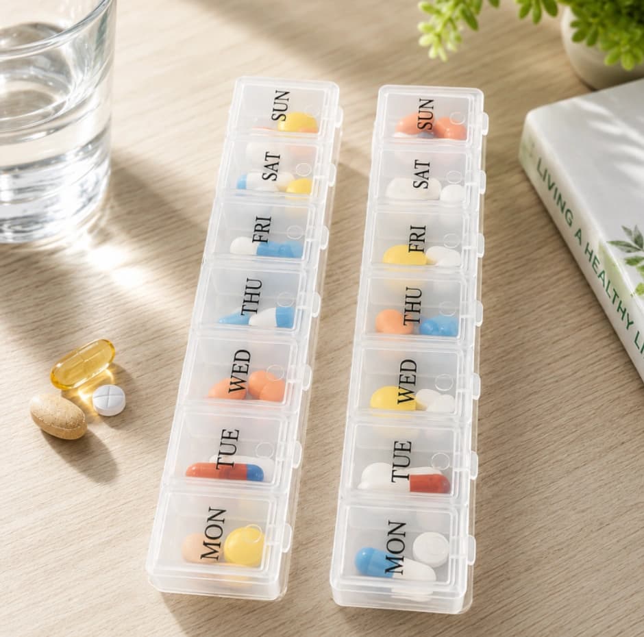 Weekly Pill Organizer 2 Pieces