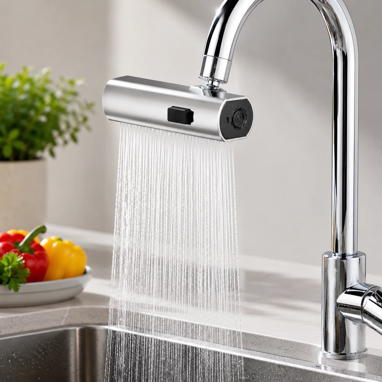 4 in 1 Waterfall Kitchen Faucet