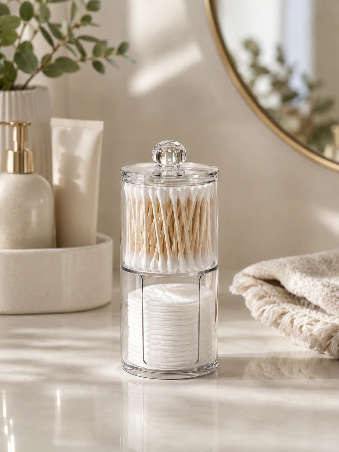 Cotton Pads and Buds Dispenser