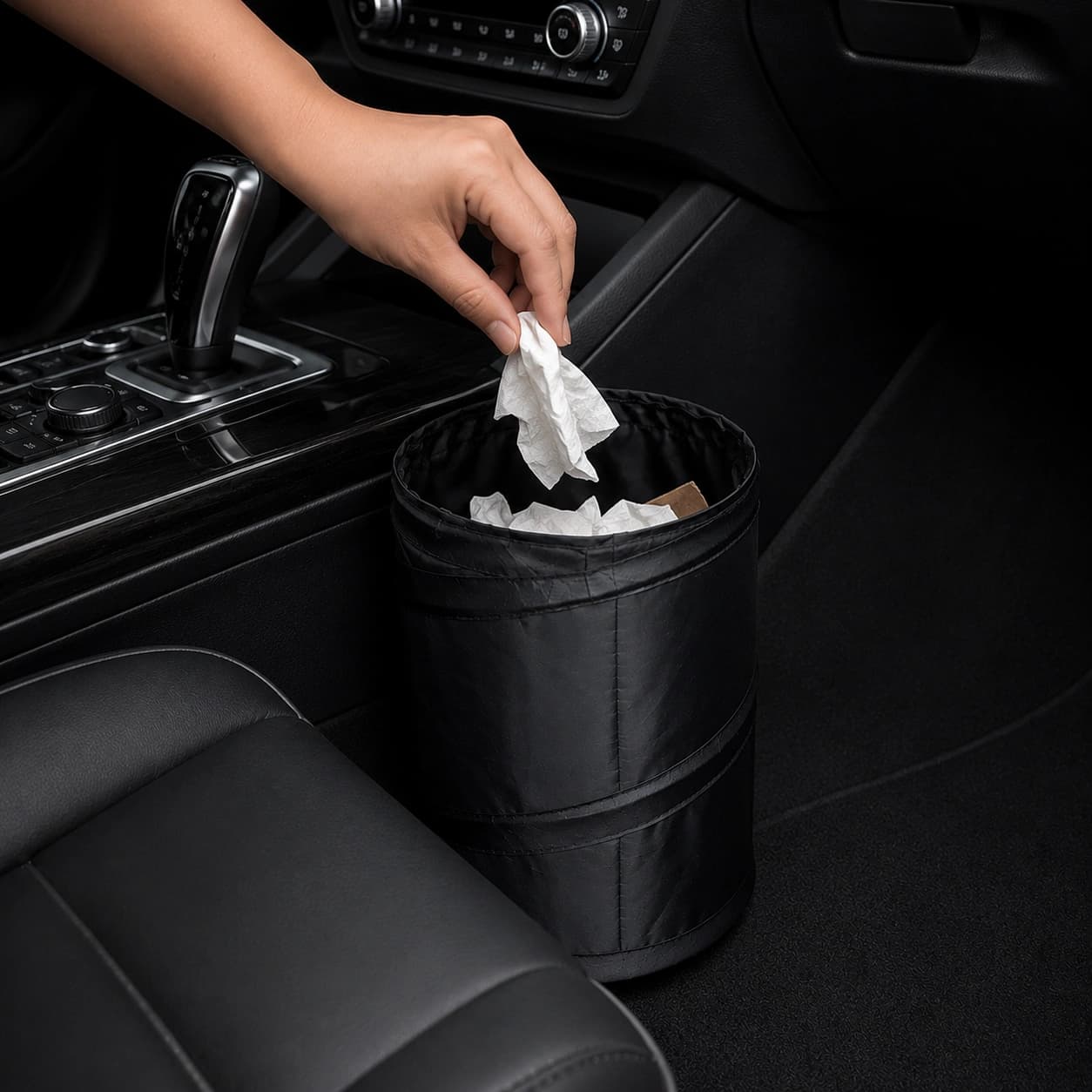 Car WaterProof Portable Trash Can, Washable and Scratch Resistant.