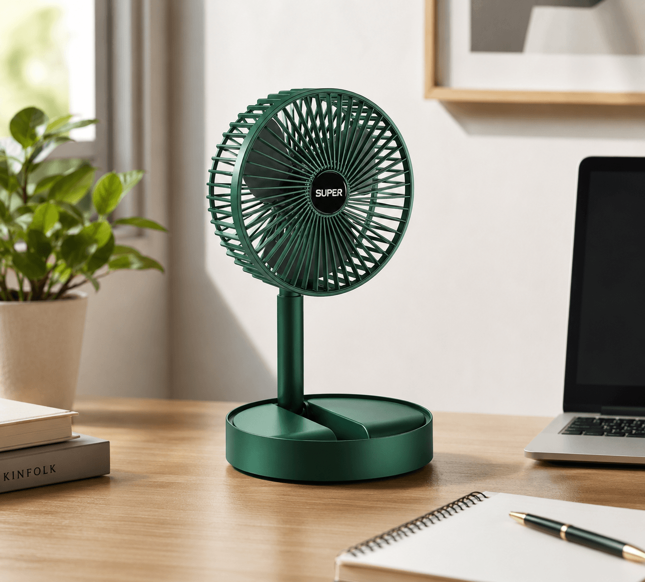 Portable Folding Fan (Green)