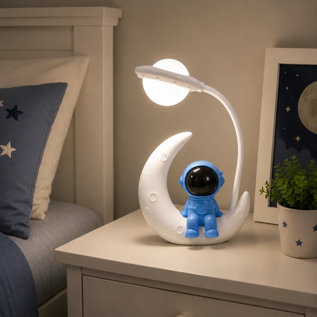 Astronaut Moon Design Desk Lamp