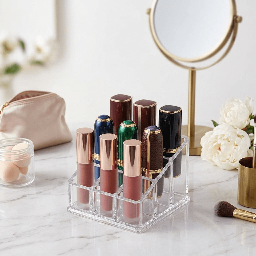 9 - Slot Acrylic Lipstick & Cosmetics Organizer