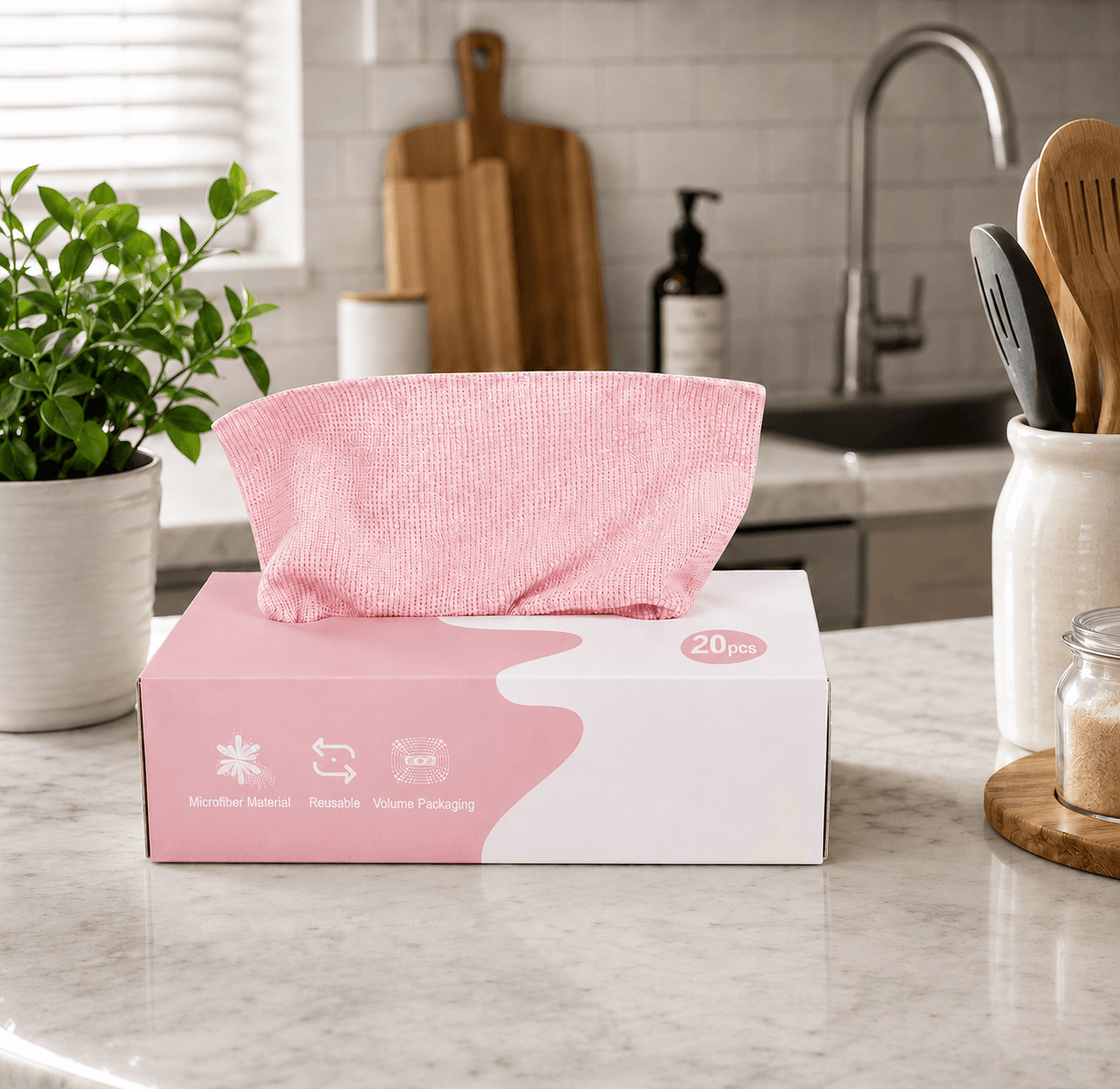 Microfiber Cleaning Towels - 20 sheet