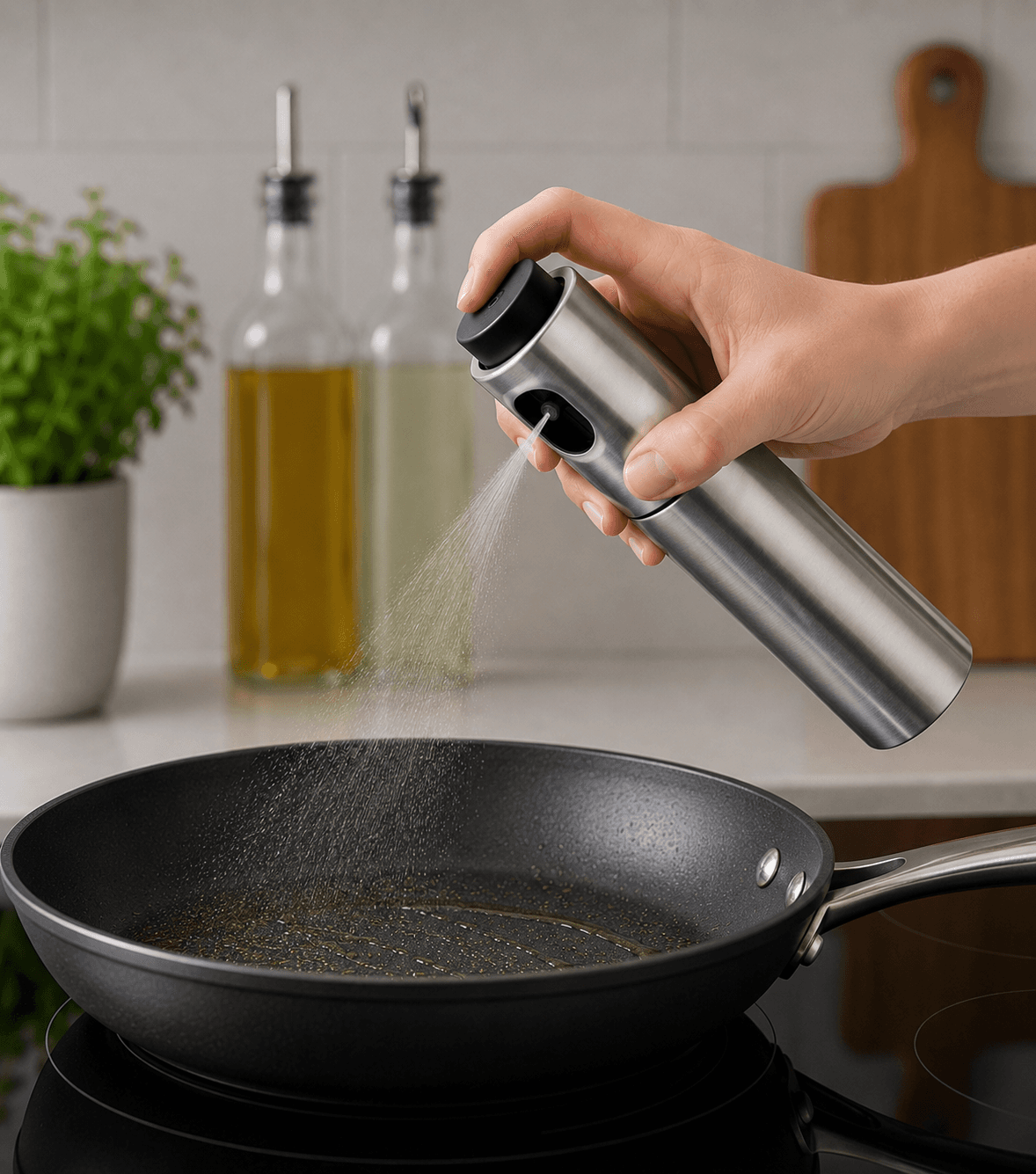 Stainless oil sprayer for cooking